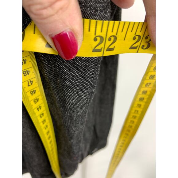 Womens Breckenridge Gray Denim Front Zip Jacket Floral Embroidered Size PL - Picture 5 of 6